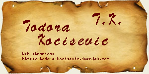 Todora Kočišević vizit kartica